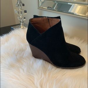 Lucky Brand leather booties.